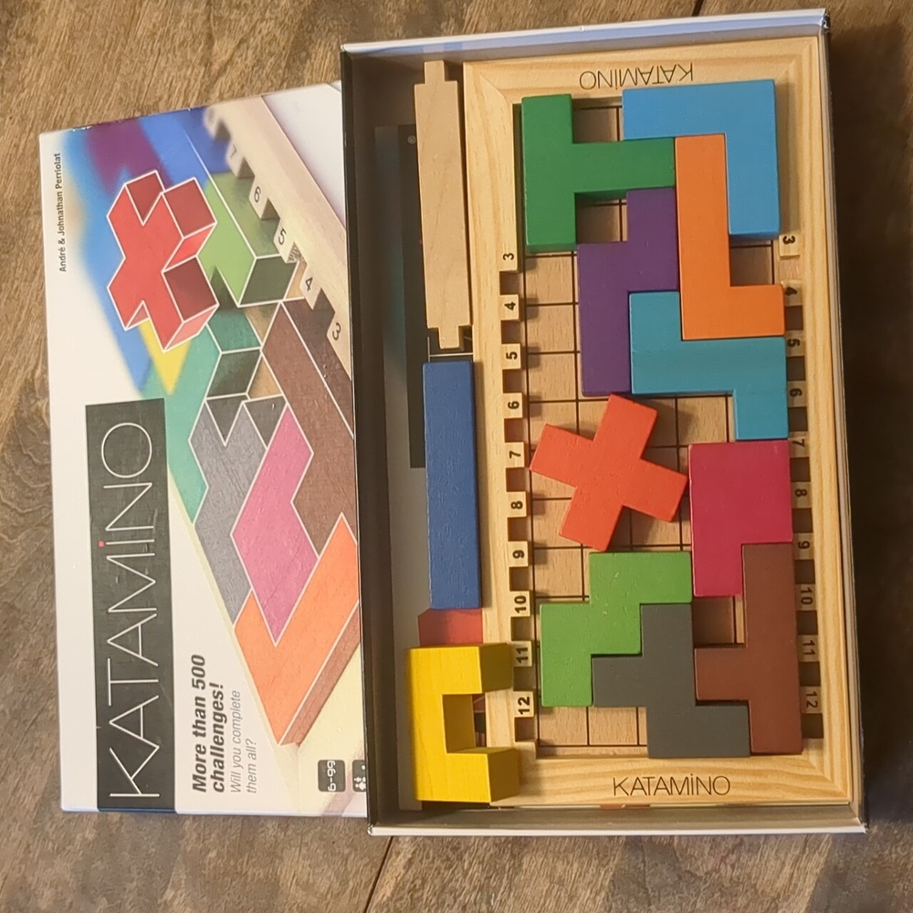 Katamino Wooden Puzzle Game Multicolor